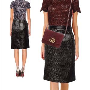 Escada Knee-Length Leather Skirt | M | US6